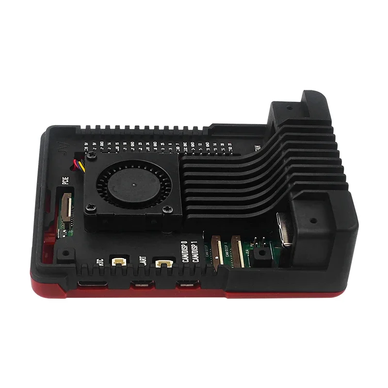 Imagem -05 - Capa Argon Neo para Raspberry pi Gabinete de Alumínio Resfriamento Passivo e Ativo Capas Preto e Vermelho Ventilador Pwm de 30 mm