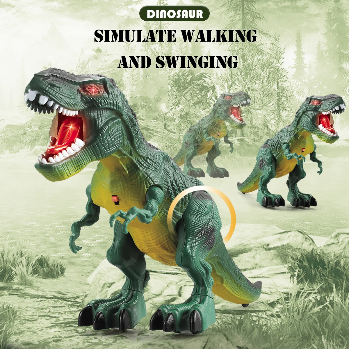 ألعاب الديناصورات للتحكم عن بعد، محاكاة Tyrannosaurus Rex Dino World Game نموذج ديناصور كهربائي هدايا روبوت المشي الإلكترونية