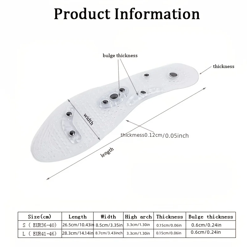 Semelles de Énergie Magnétiques d'Acupression pour Homme et Femme, en Silicone, Coussretours de Alicante, Thérapie des Pieds, Amincissant, Instituts Foto, 1 Paire