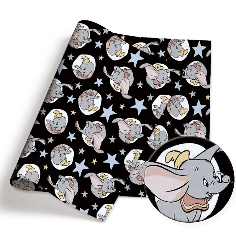 ديزني دامبو الكرتون الساخن DIY بها بنفسك اليدوية الخياطة خليط اللحف فستان طفل ورقة المنزل 140 سنتيمتر قماش مطبوع الخياطة الاطفال النسيج