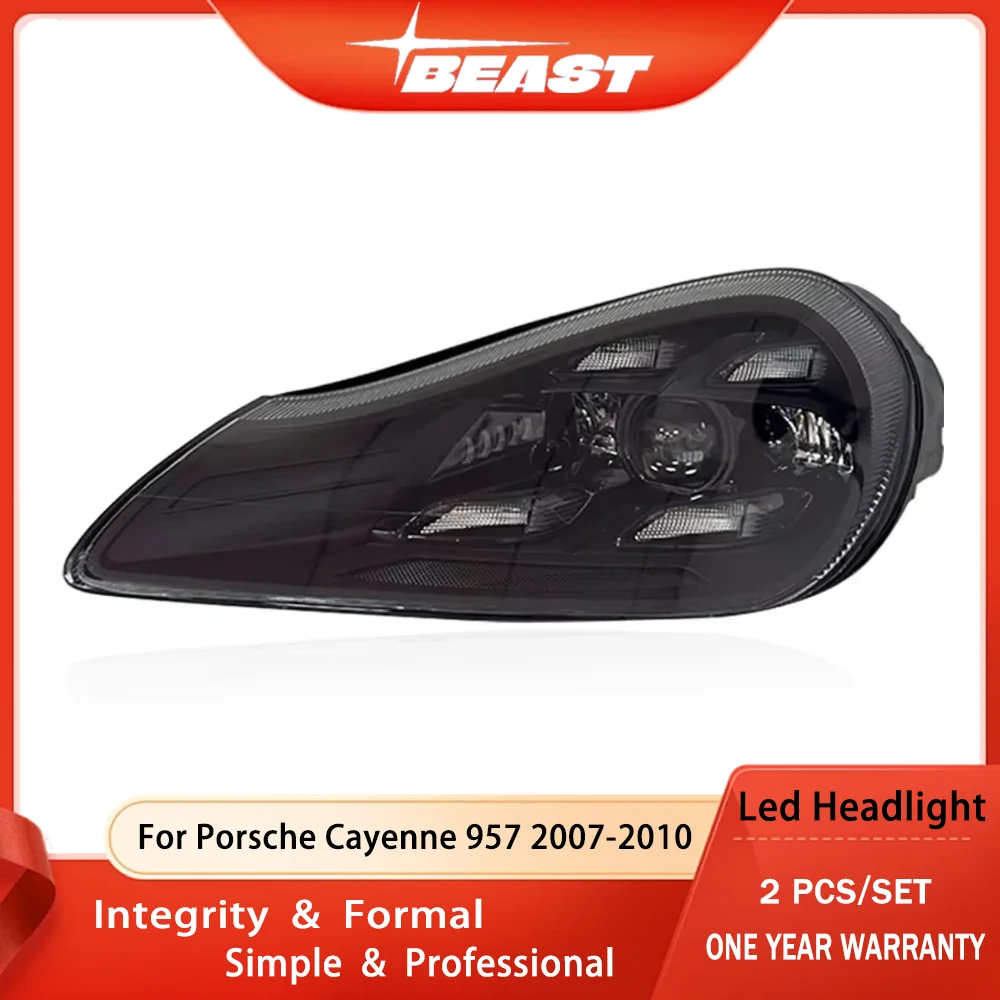 

Porsche Cayenne 957 Plug and Play LED Headlights 2007-2010 Upgrade Matrix New Version High Quality Plug and Play light assembly