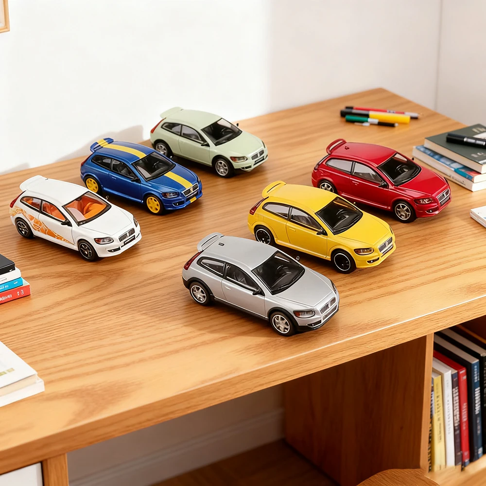 Modello di auto in lega pressofusa 1:64 stile C30 strisce da corsa Sport classici da collezione in edizione limitata Regalo in scatola per adulti e bambini