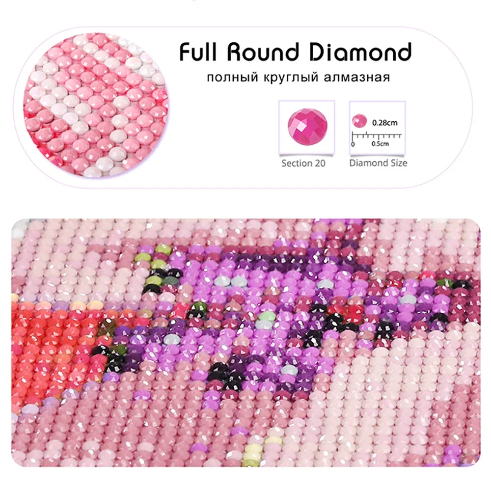 Kit di pittura diamante fiore farfalla da sogno 5D fai da te mosaico ricamo arte decorazione della casa regalo puzzle con strass rotondo completo