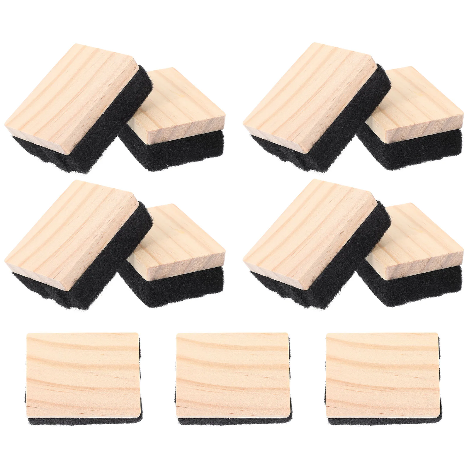 12 Pcs Chalk Mini Blackboard Eraser Chalkboard Dry Erasers Whiteboard for Kids Office