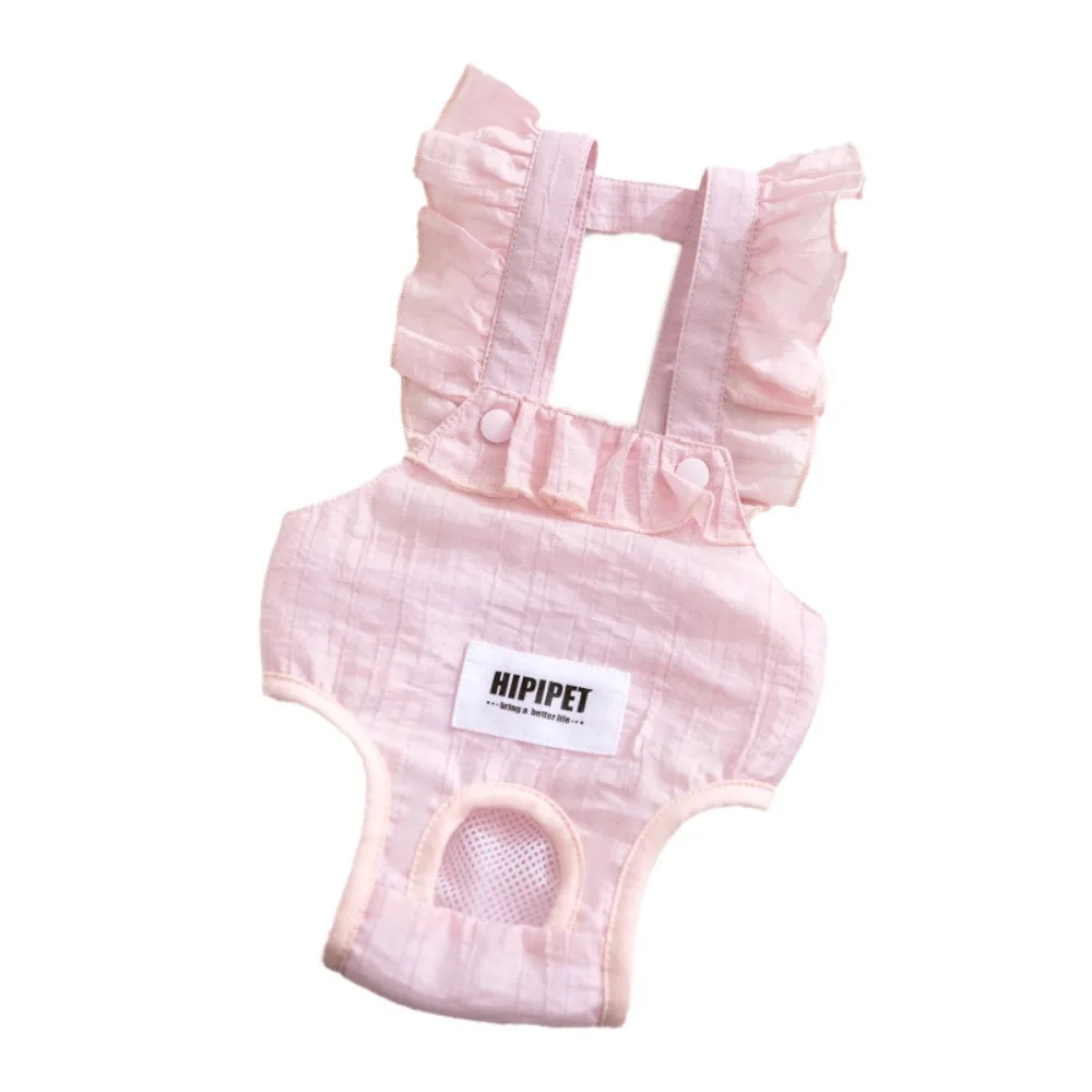 

Fashion Thin Dog Physiology Pants Solid Color Breathable Summer Pet Pants Adjustable Integrated Pet Jumpsuit Outdoors