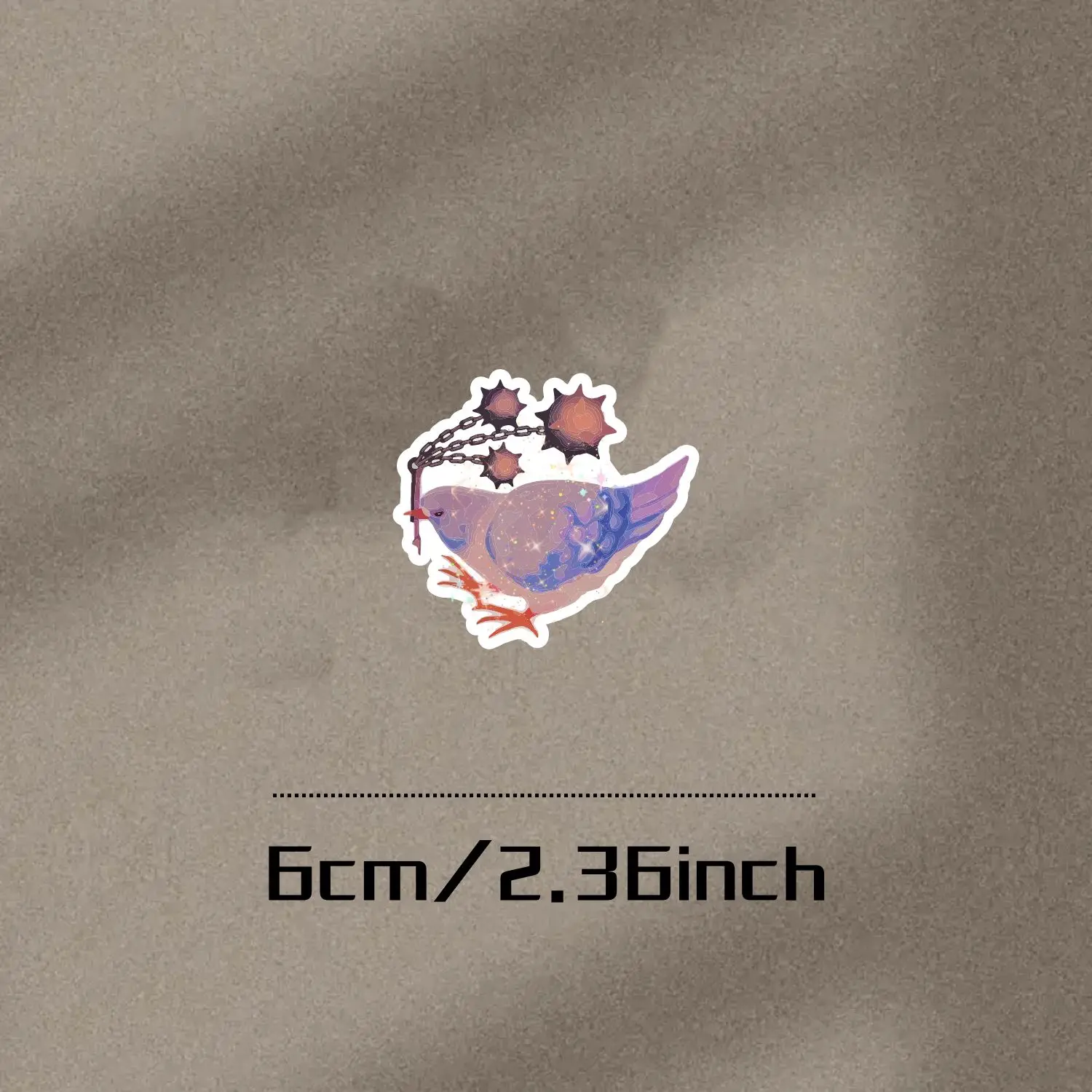 2Pcs Light Color Bird Stickers with Wooden Stick Chain Decor, Decals for Car, Laptop, Water Bottle & Skateboard