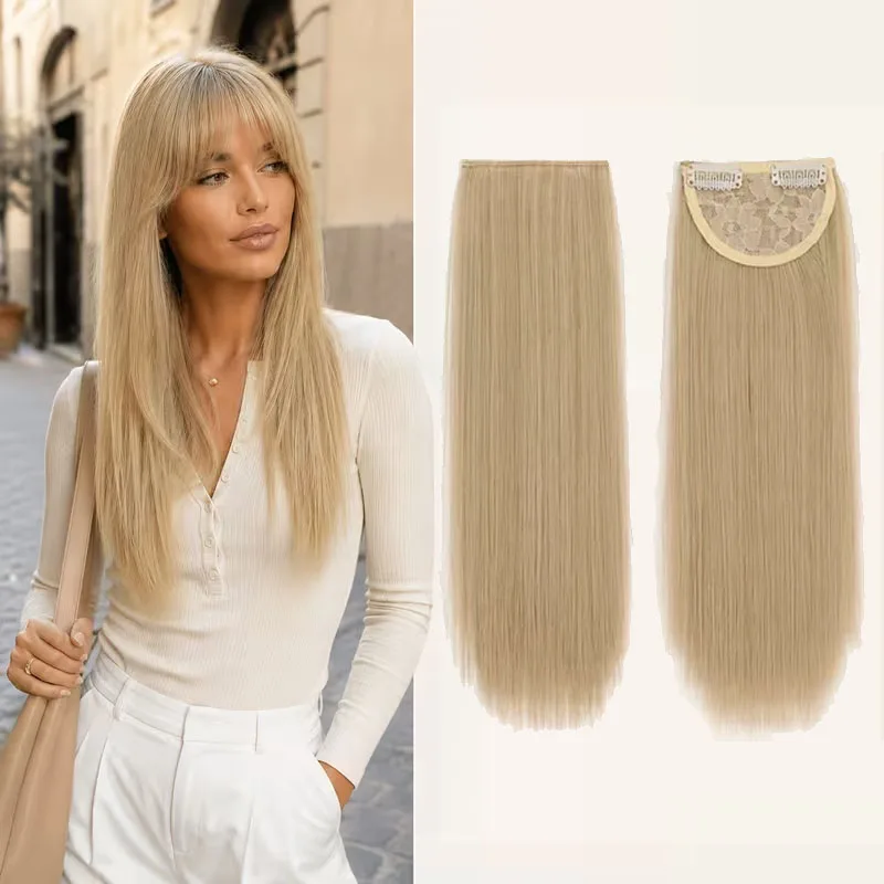 12Inch Synthetic Hair Topper for Women BB Clip‑in Top Hairpiece Heat‑Resistant Fiber Thin Hair Volume Daily Use for Women