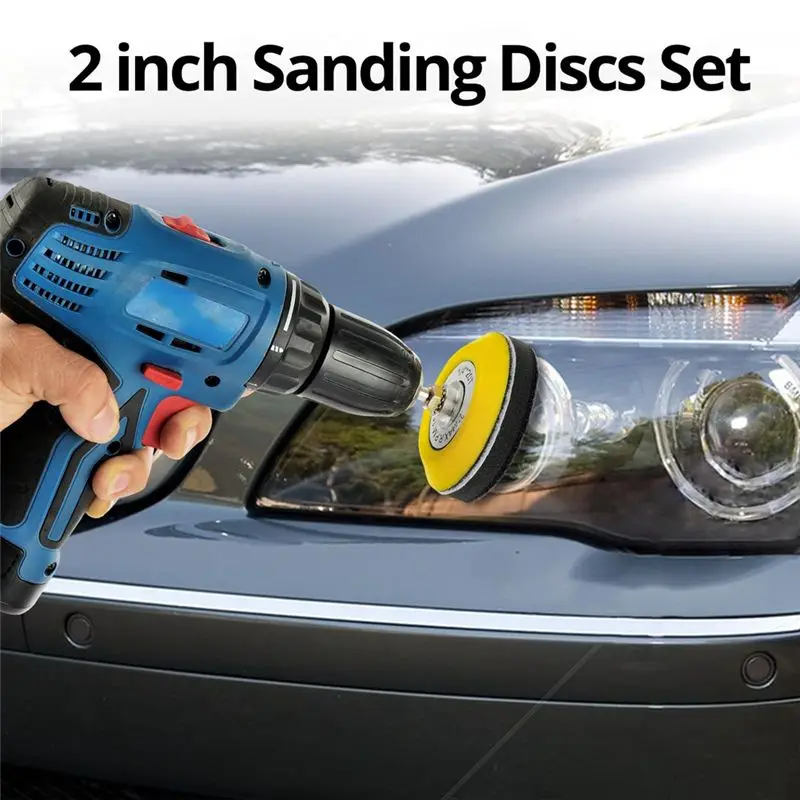 A93E-2 Inch Sanding Discs 188Pcs, Hook & Loop Wet Dry Sandpaper Assortment 60-10000 Grit Abrasive, Sanding Disc