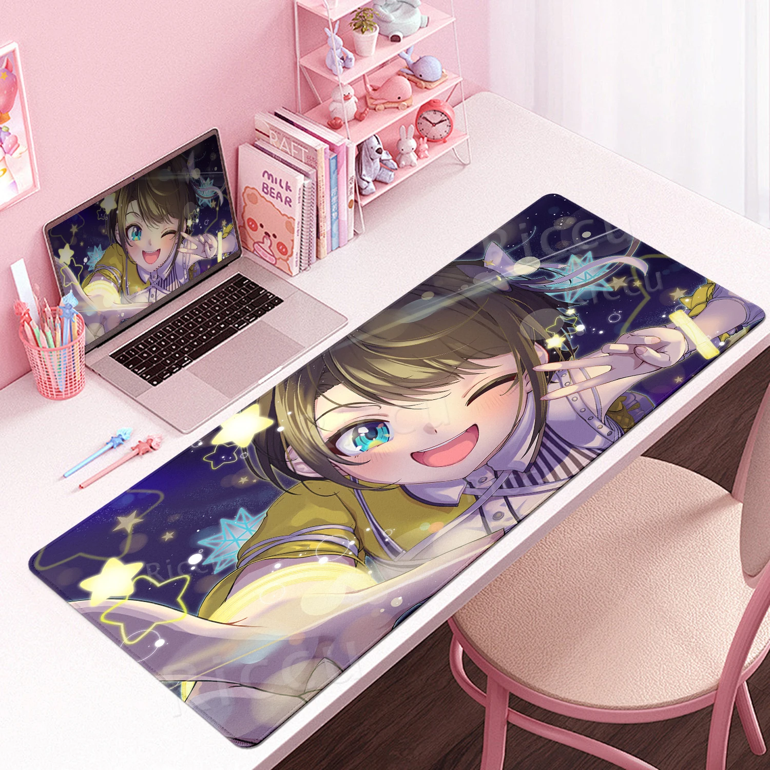 Large Laptop Keyboard Mousepad Gaming Office Accessories Deskmats HD Printing Anime Hololive Virtual Cute Girl Oozora Subaru Mat