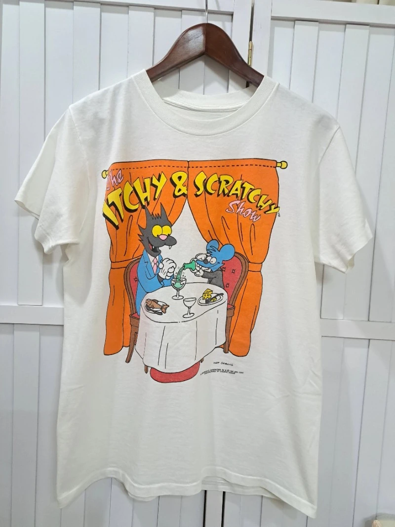 Vintage The Itchy & Scratchy Show Tee T-shirt Unisex Tee S-4XL  Tee Santa Tee Funny Graphic Tee Retro Cartoon Top