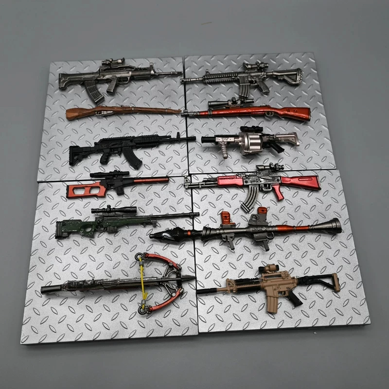 1/12 Scale Scene Props Parts P90 Spas12 Ak47 M4 M4A1 M762 Model Accessories Fit 6 Inch Action Figure Doll Body