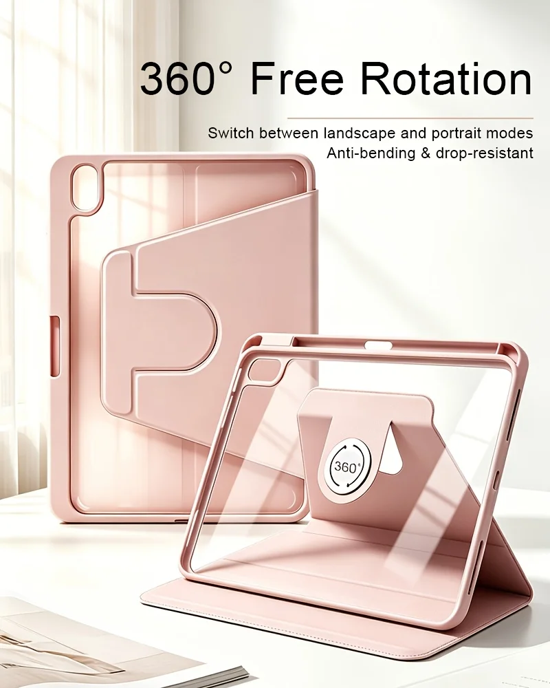 For Apple iPad mini Air Pro 8.3 9.7 10.2 10.5 10.9 11 12.9 13 M2 6th 7th 8th 9th 10th 11th Generation 360 Rotation Tablet Case