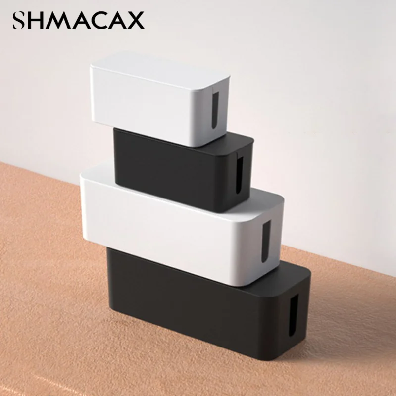 Cable Storage Box Power Board Wire Management Socket Strip Wire Case Dust Charger Socket Organizer Network Bin Charger