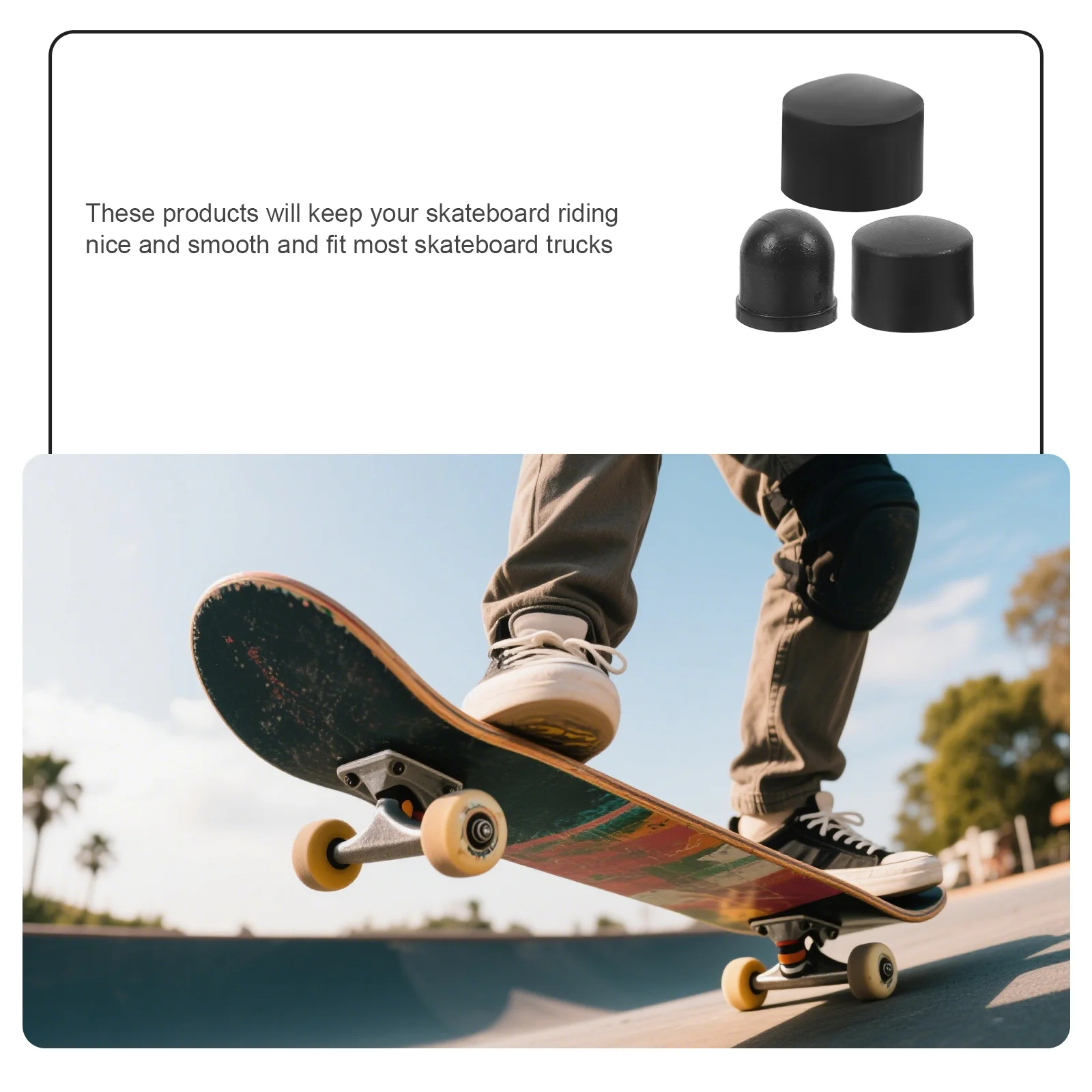 Pivot Cups Riser Pads Skateboard Truck Hardware Skating Bushing Trucks Kit