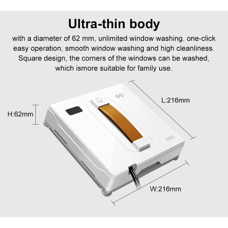 Customized Wireless Remote Control Intelligent WD8 Robotic Window Cleaner With Dual Water Spray for Home/office Glass Use