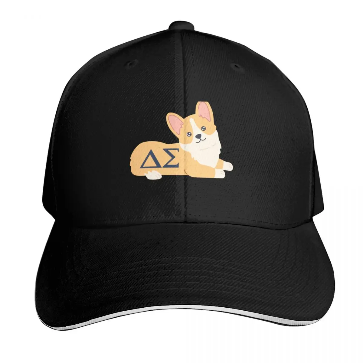 Delta Sigma Corgi Baseball Cap Sun Protection UPF 50+ Breathable Mesh Back Adjustable Buckle Closure