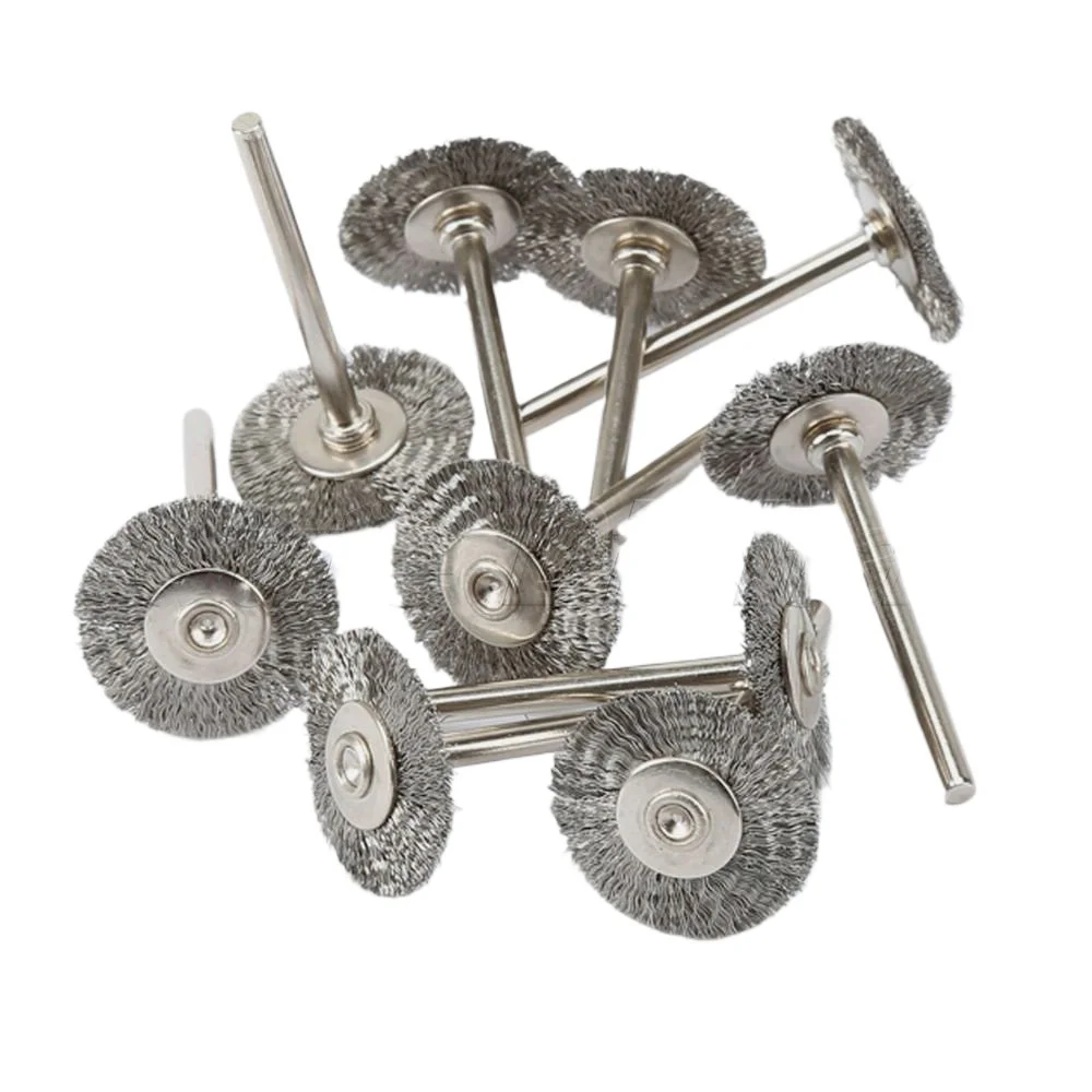 

10Pcs Dremel Accessories 22mm Steel Rotary Brush Dremel Wire Wheel Brushes for Grinder Rotary Tool for Mini Drill Polishing