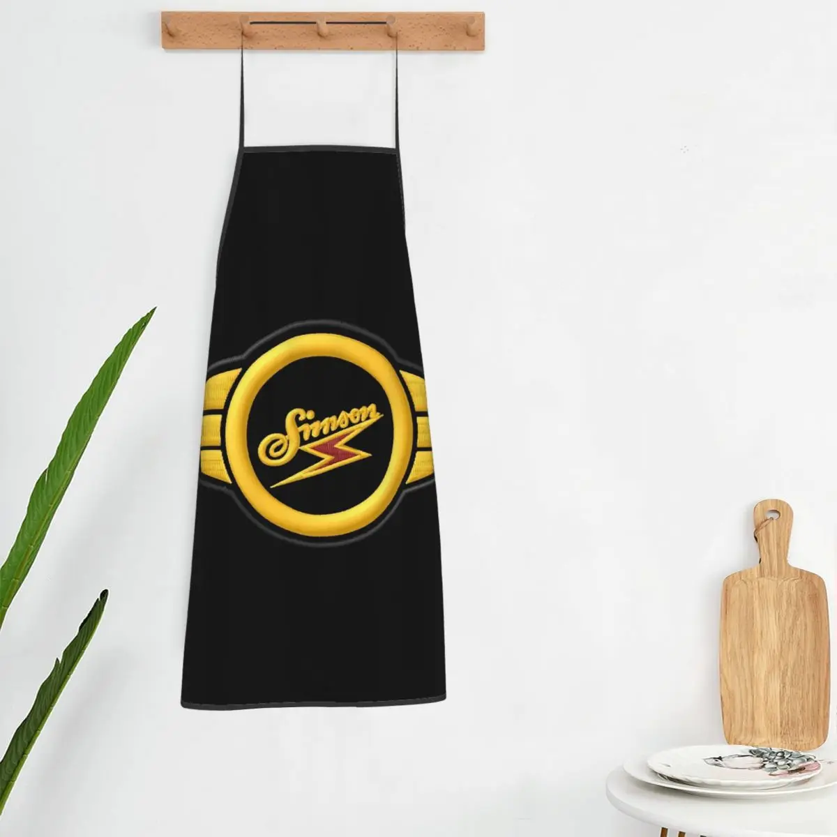 Motorcycle S-Simsons Apron Chef Cooking Baking Tablier Bib Kitchen Cleaning Pinafore for Women Men Painting