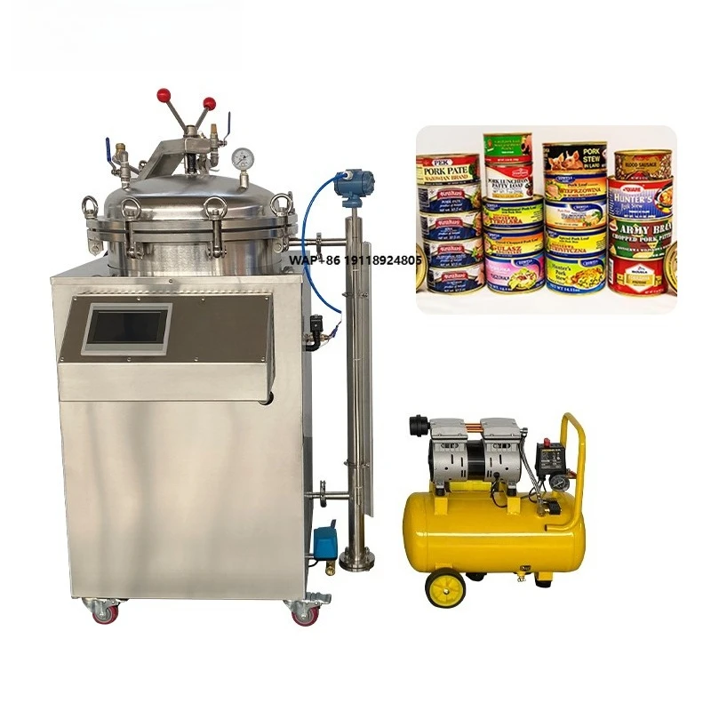 Safe Efficient Retort Sterilizer Autoclave Steam Water Bath Sterilization Microcomputer Automatic Control for Overpressure