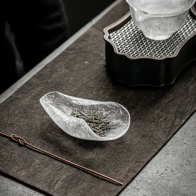 CX frozen roasted glass to enjoy tea lotus, divided into teaspoons of tea dial Japanese handmade tea