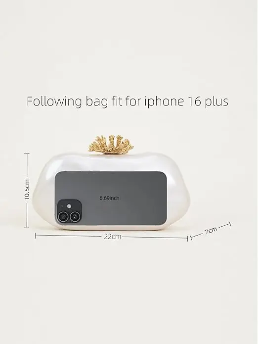 Shell Party Clutch Bag Women Wedding Evening Party Cute Ivory Pearl Color Acrylic Purse Handbag Spring Summer New 2026