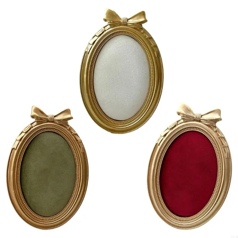 

Держатель для ювелирных изделий в рамке с бантом из смолы, демонстрирующая пластину, подходит для ожерелий, серег, браслетов, и