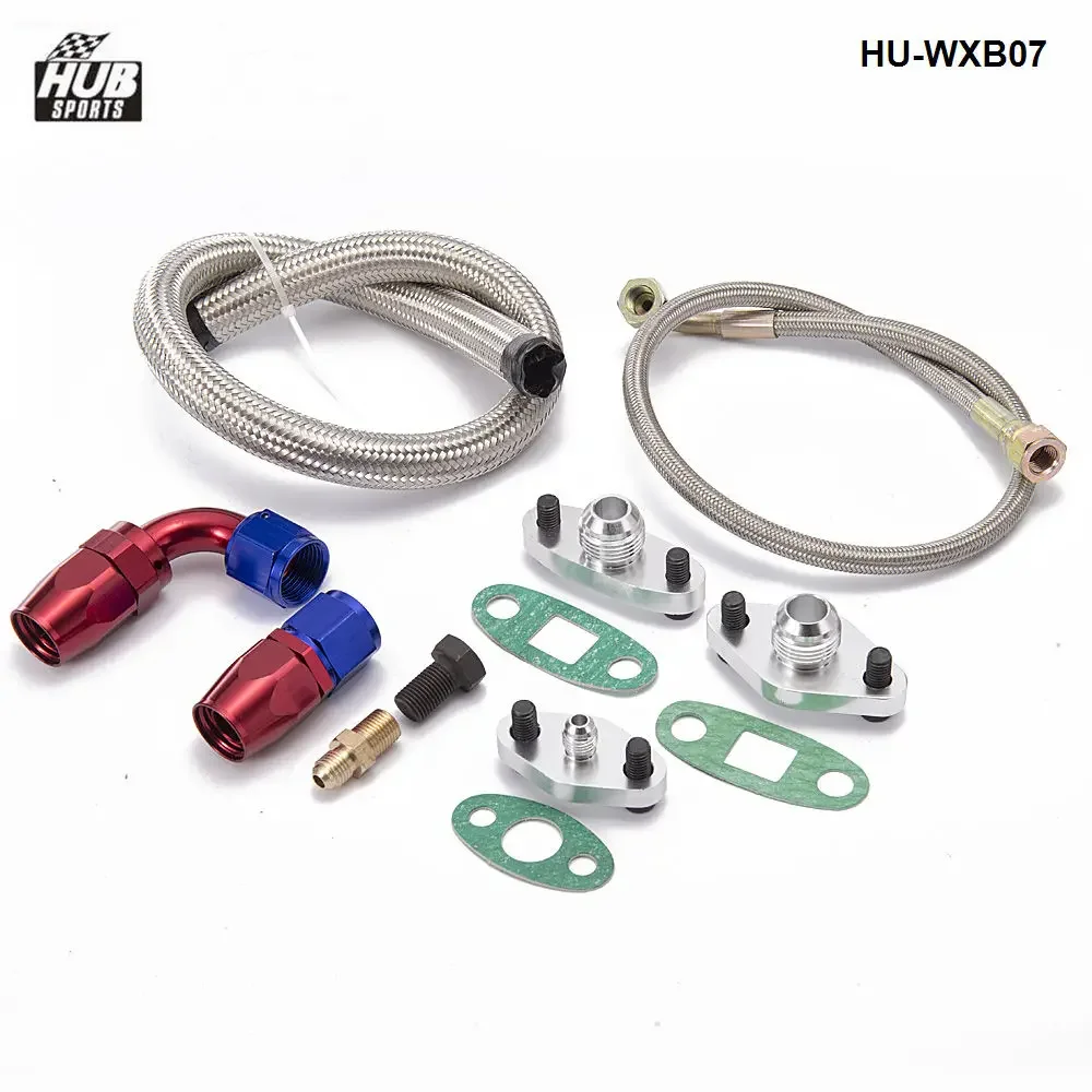 Oil Drain Return /Feed Line Kit For Toyota 1JZGTE 2JZGTE 1JZ 2JZ Single Turbo HU-WXB07