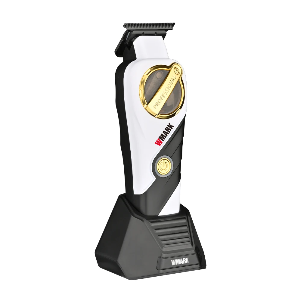 NEW WMARK NG-9213 WHITE 9000RPM Trimmer DLC Blade High Speed Magnetic Levitation Motor Engraving Shears Barbershop Hair Clipper