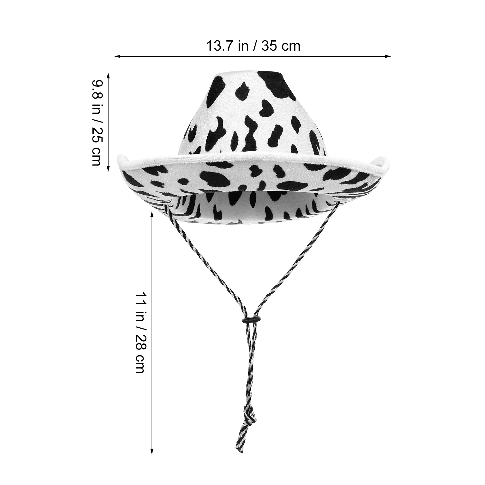

Cow Patterned For Women Men Felt Big Hat Hat Fashion Noble Elegant Lightweight Party Wedding Costume Accessory