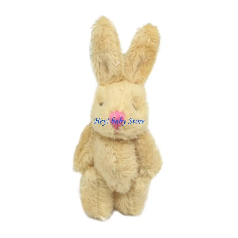 Q1FE 6cm Party Decoration Soft Mini for Doll for Kids Bunny Stuffed DIY Ornaments Toy