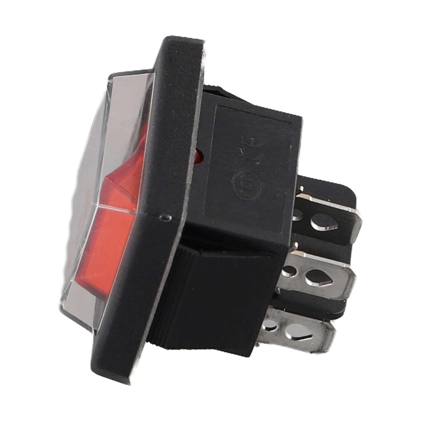 Rocker Switch With Waterproof Cover Device Switch 2 Poles (4 Pins) 16A 250V Rocker Power Button Switches Plastic, Metal Material