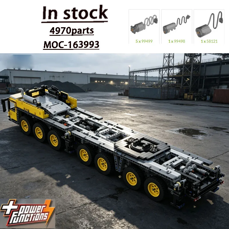 

MOC-163993 New RCElectric GMK7550 7-Axle Mobile Crane Splicing and Assembling Building Block ModelMOC Creative Building BlockToy