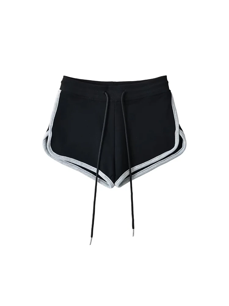 Bequeme American Sle Hot Girl Spor Ort Hosen Damen Dstring elastische Taille A-Linie Casual Split Home Hosen