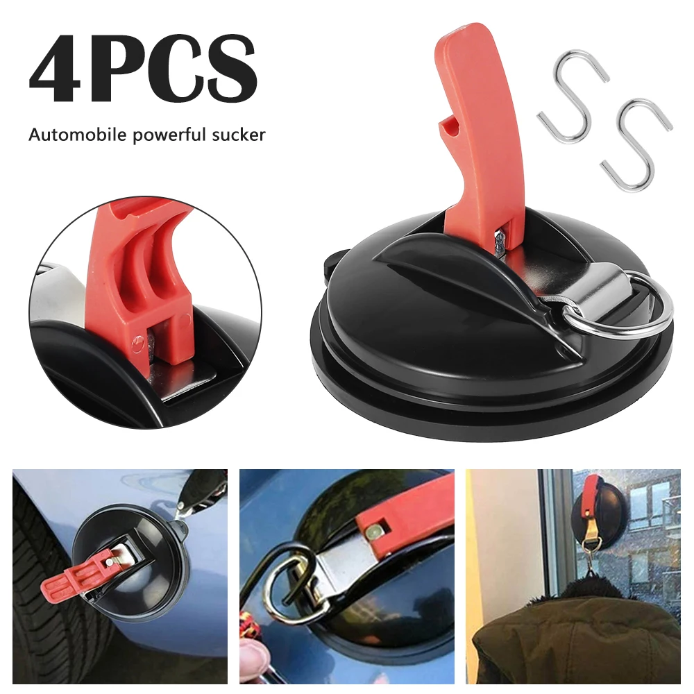 

4Pcs Heavy Duty Suction Cup Anchor Strong Suction Cups Multi-function Car Mount Luggage Anchor Camping Tarp Accessory Portable