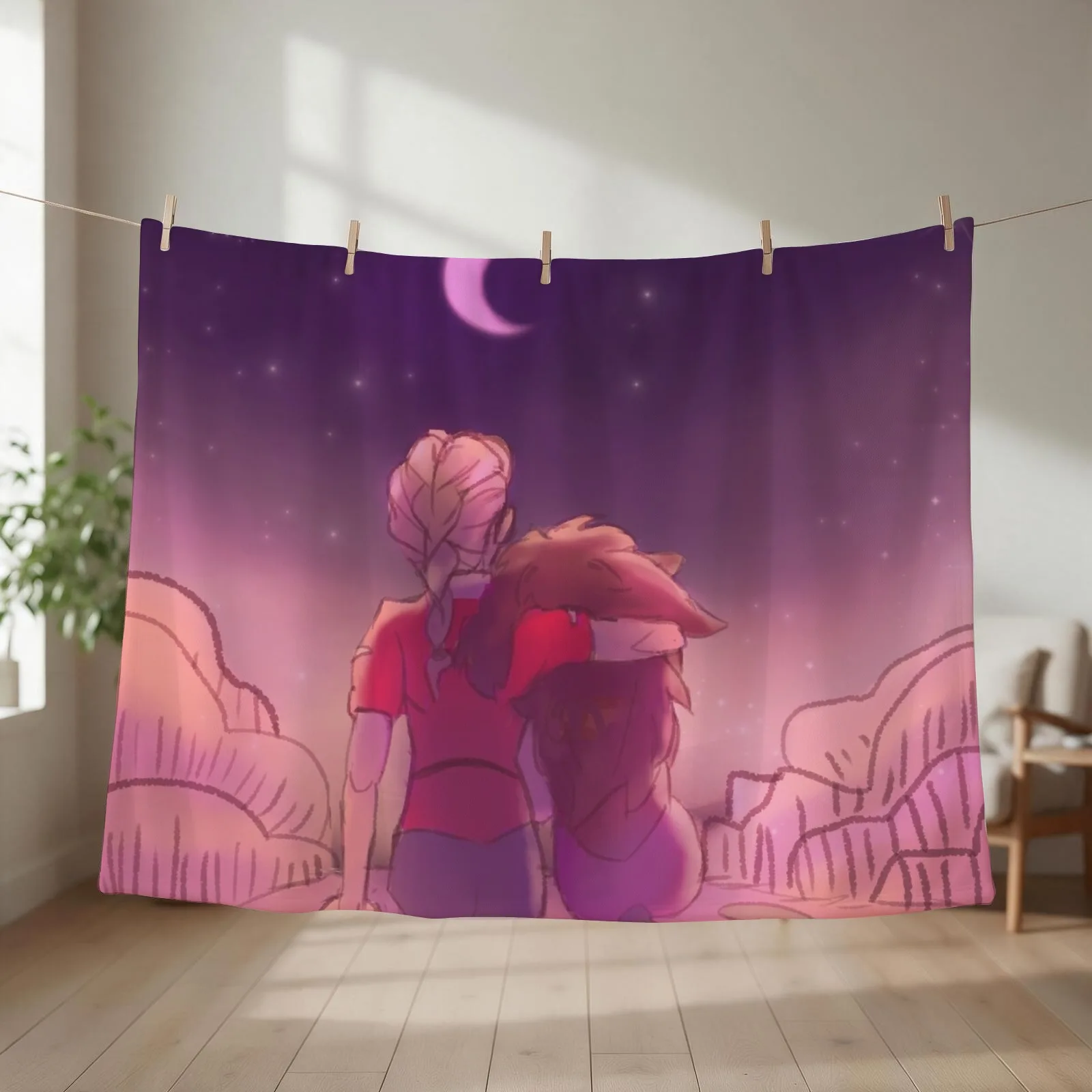 Starry Skies Throw Blanket couch cozy soft plush fuzzy picnic outdoor blanket