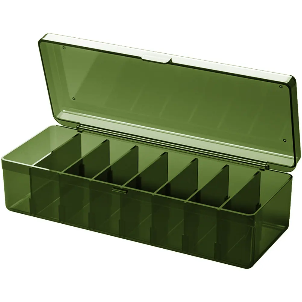 2Pcs Pet Cable Storage Box with 8 Compartments Dustproof Lid Portable Lightweight Organizer for USB Chargers Data Cables