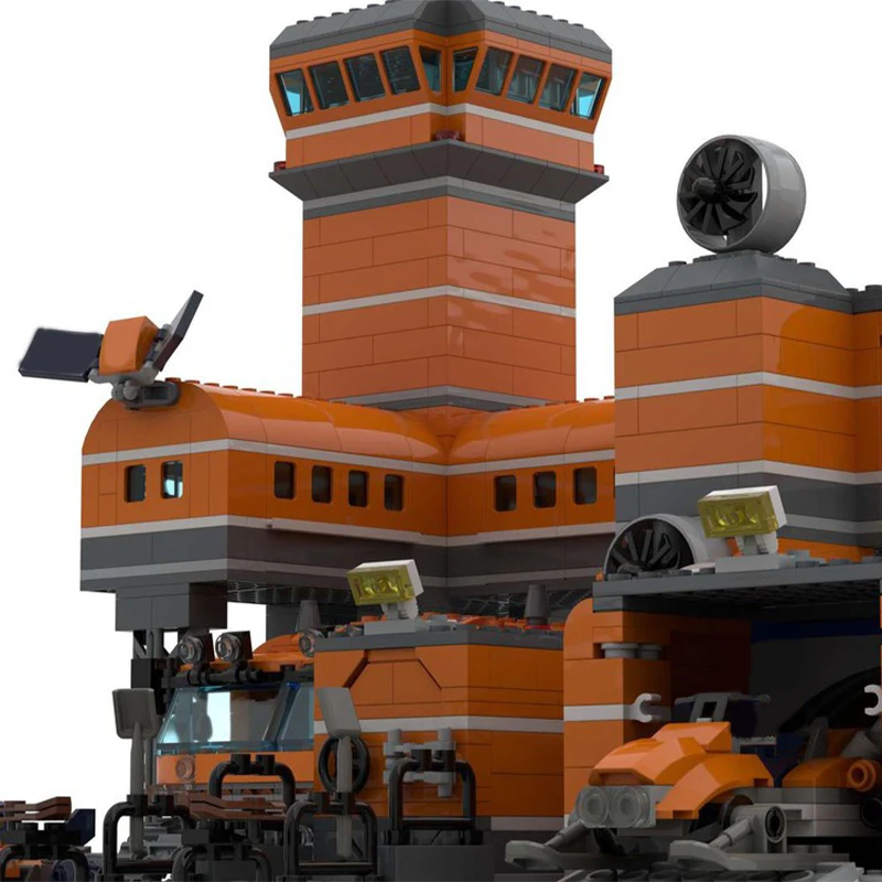 1980 sztuk MOC Arctic Base architektura klocki Model montaż zabawki festiwal dla dzieci prezent