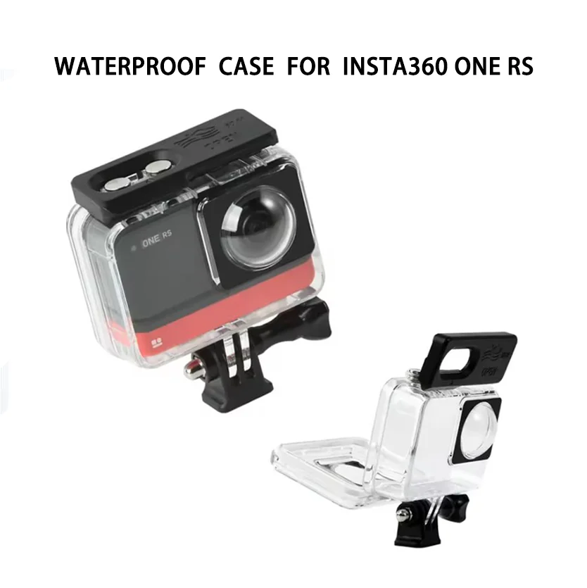 

Dive Case for Insta360 ONE RS 360 Degree Action Camera, Waterproof Housing Underwater Diving Shell 60M with Thumbscrew Accessory