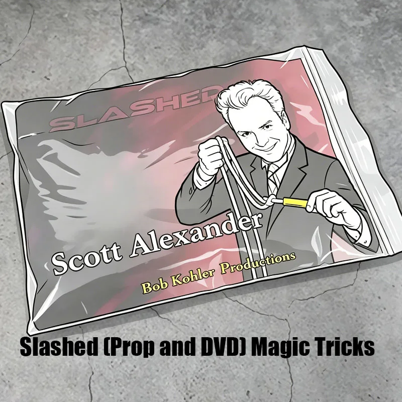 

Slashed (Prop and DVD) Magic Tricks Cut & Restore Rope Magia Magician Close Up Street Illusions Gimmicks Mentalism Props