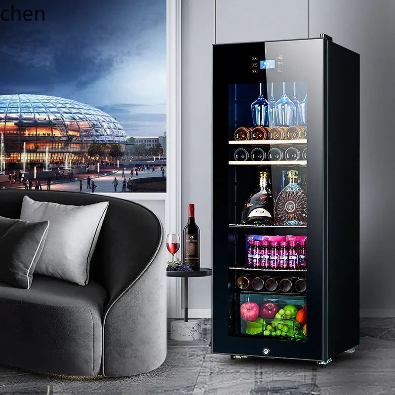 BG. Ice Bar Wine Cabinet Constant Temperature Red Wine Cabinet Living Room Tea Preservation Refrigerator Small Refrigerator