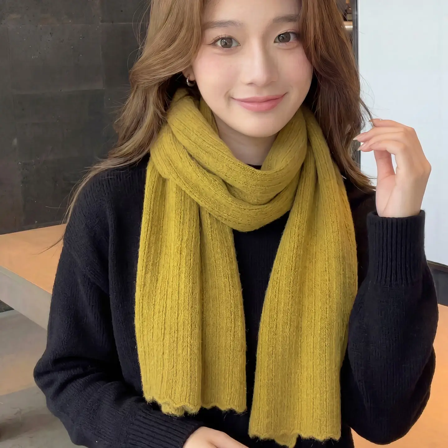 Women Cashmere Wool 175cm*26cm Scarf  Winter Thick Soft Warm Shawl Wrap Russian Cold Weather Neck Scarves Gift 2026 RT