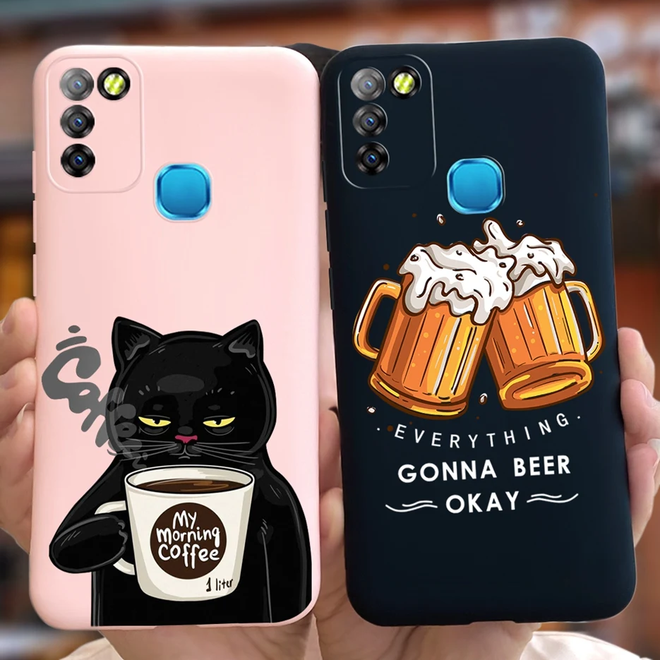 For Infinix Smart 5 Case Hot 10 Lite X657 X657B X657C Cute Astronauts Phone Cover Case For Infinx Hot 10 Lite Smart5 Soft Fundas