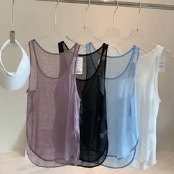 Camisas de Yoga sin espalda para mujer, camisetas de Fitness para correr, chaleco sin mangas, camisetas deportivas sueltas de secado rápido, blusa de entrenamiento para gimnasio para mujer