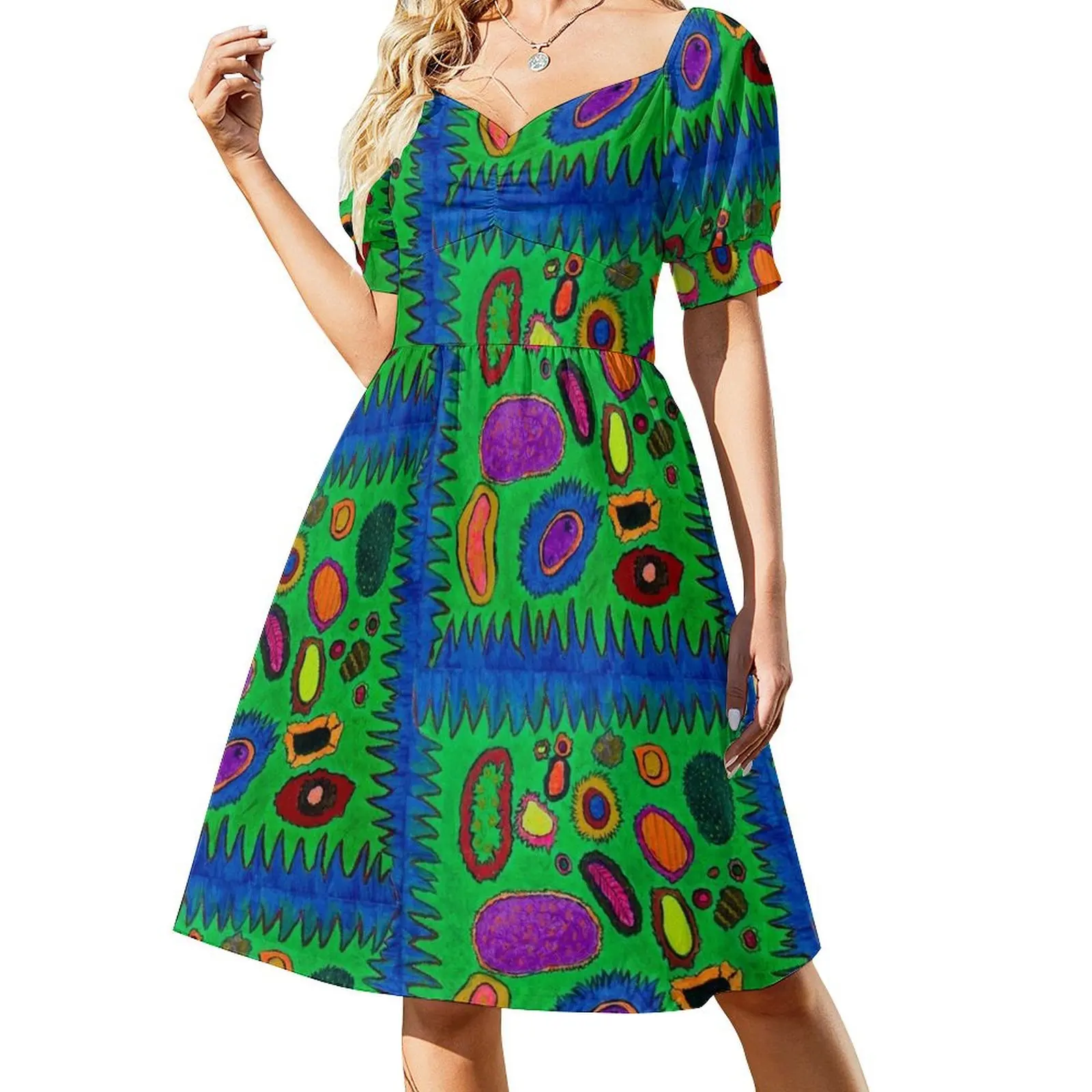 

Yayoi Abstract Space Short-Sleeved Dress dresses for womens Elegant gown Beachwear