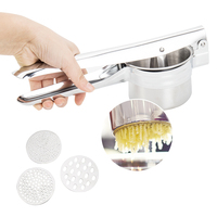 Stainless Steel Potato Masher Ricer Large Sturdy Puree Vegetable Fruit Juicer Press Maker Potato Masher Kitchen Accessories