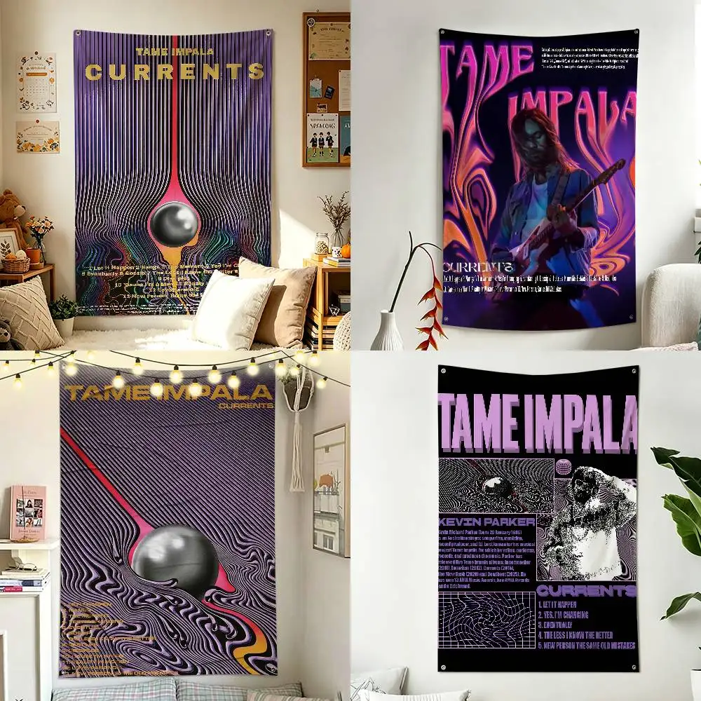 T-Tame Impala L-Loser K-Kevin Parker Home Decor Wall Hanging Vertical Flags Indoor Outdoor Background Tapestry