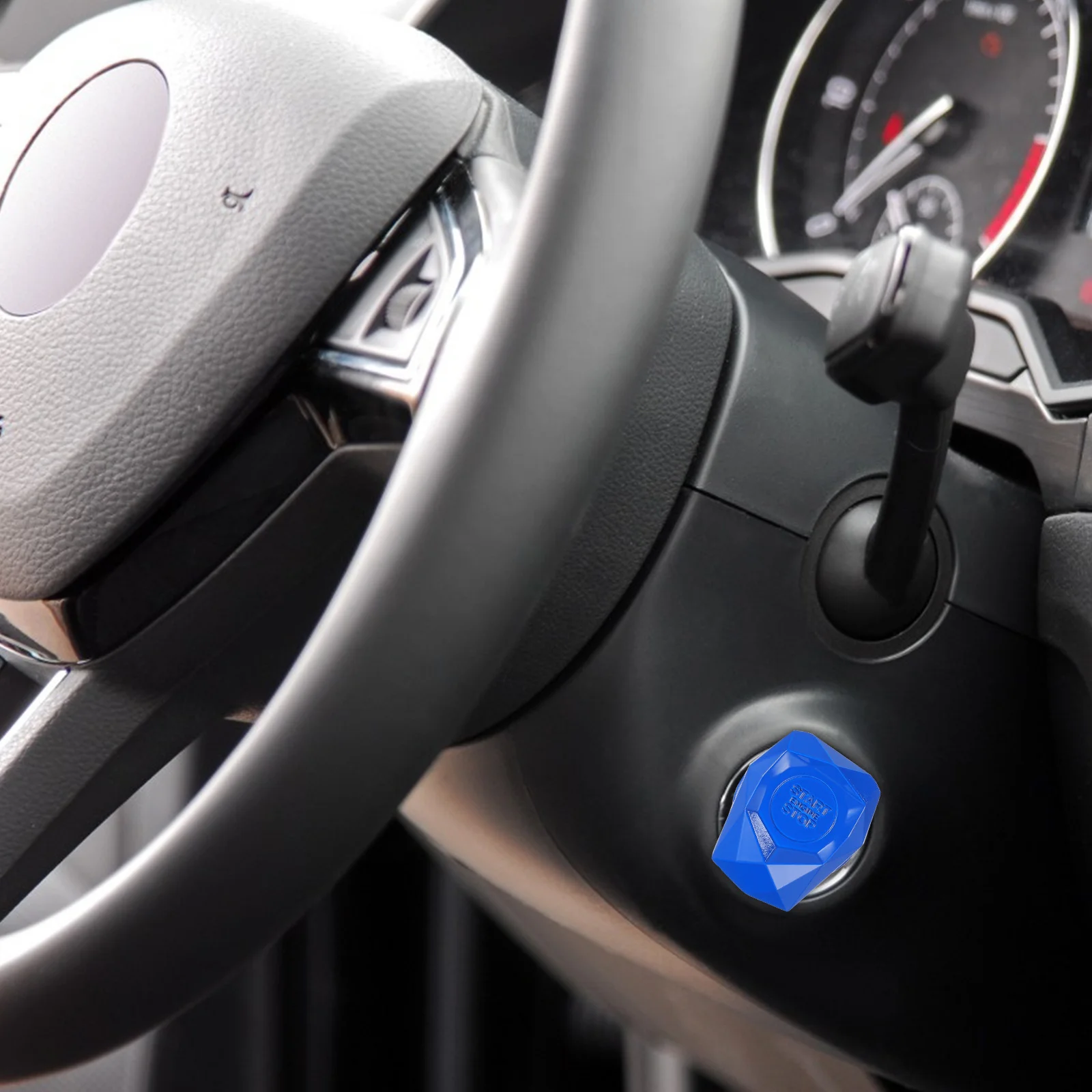 

Car Start Button Cover Engine Start Stop Protective Cap Scratch Resistant Auto Interior Decoration Adhesive Ignition Button