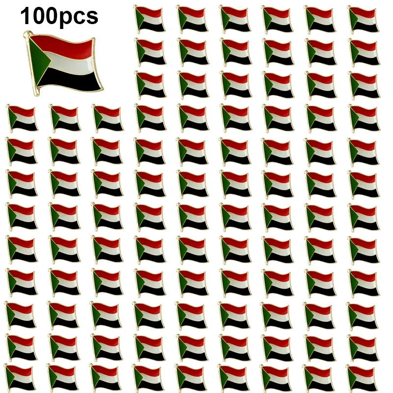 100Pcs Palestine Metal Flag Lapel Pin Badges For Clothes Backpack Brooch Delicate Souvenir Badge Pin Palestinian Brooch Gifts