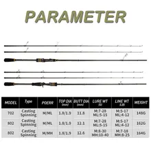 Booster Spinning Fishing Rod 2 Tips #3