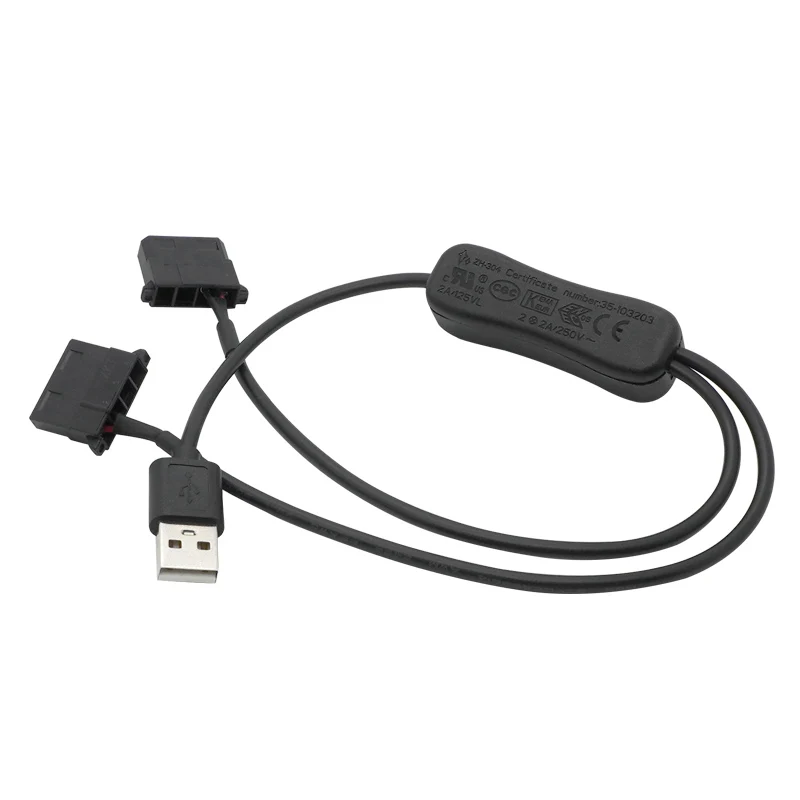 USB to Big 4 Pin Molex Fan Power Cable Computer Case Adapter Cord 12V 4Pin Female to 5V USB Male USB Adapter Cable